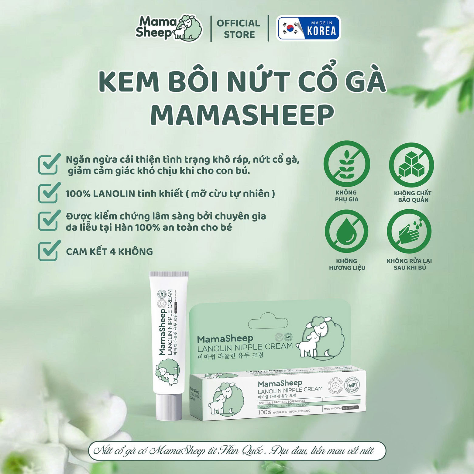 Kem bôi nứt đầu ti Mamasheep